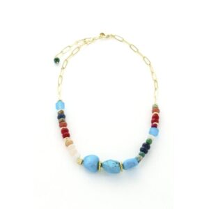 BALI TURQUOISE NUGGET NECKLACE