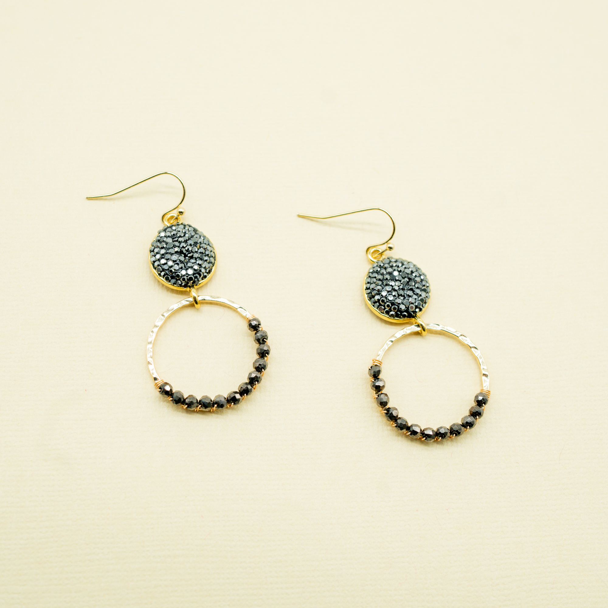 LUXE BEADED HOOP EARRINGS - Image 2