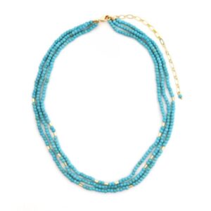 TURQUOISE STRAND COLLAR NECKLACE