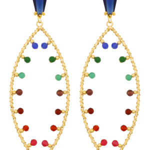 MULTICOLOR CRYSTAL DROP EARRINGS