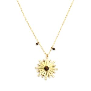 TIGERS EYE STARBURST PENDANT NECKLACE